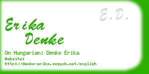 erika denke business card